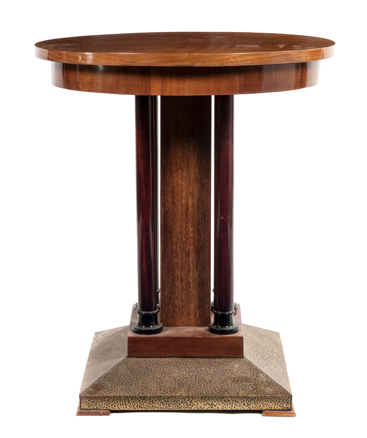 A Biedermeier Center Table, Height 29 3/4 x diameter of top 26 inches.