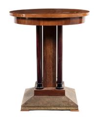 A Biedermeier Center Table, Height 29 3/4 x diameter of top 26 inches.