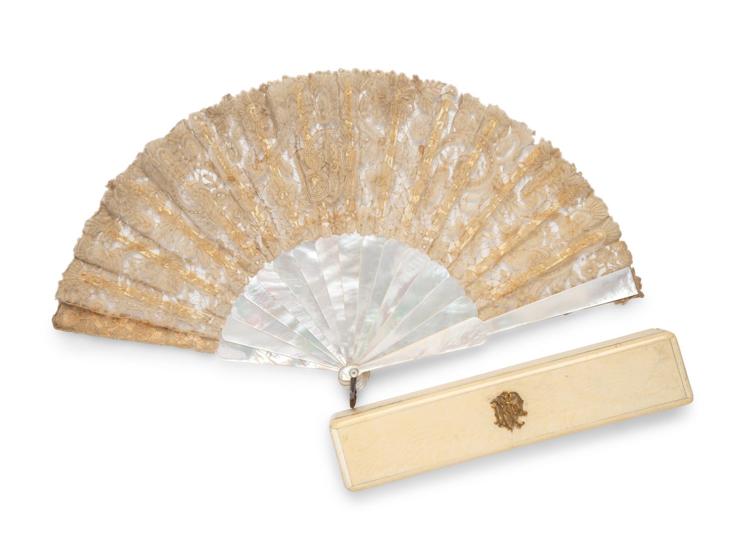 Bertha Palmer's Personal Items: Vanity Items and Fan, 1890-1910