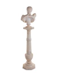 An Italian Carved Alabaster Hermes of Praxiteles After the Antique