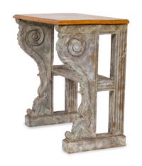 A Decorative Faux Marble Console Table — 20TH CENTURY