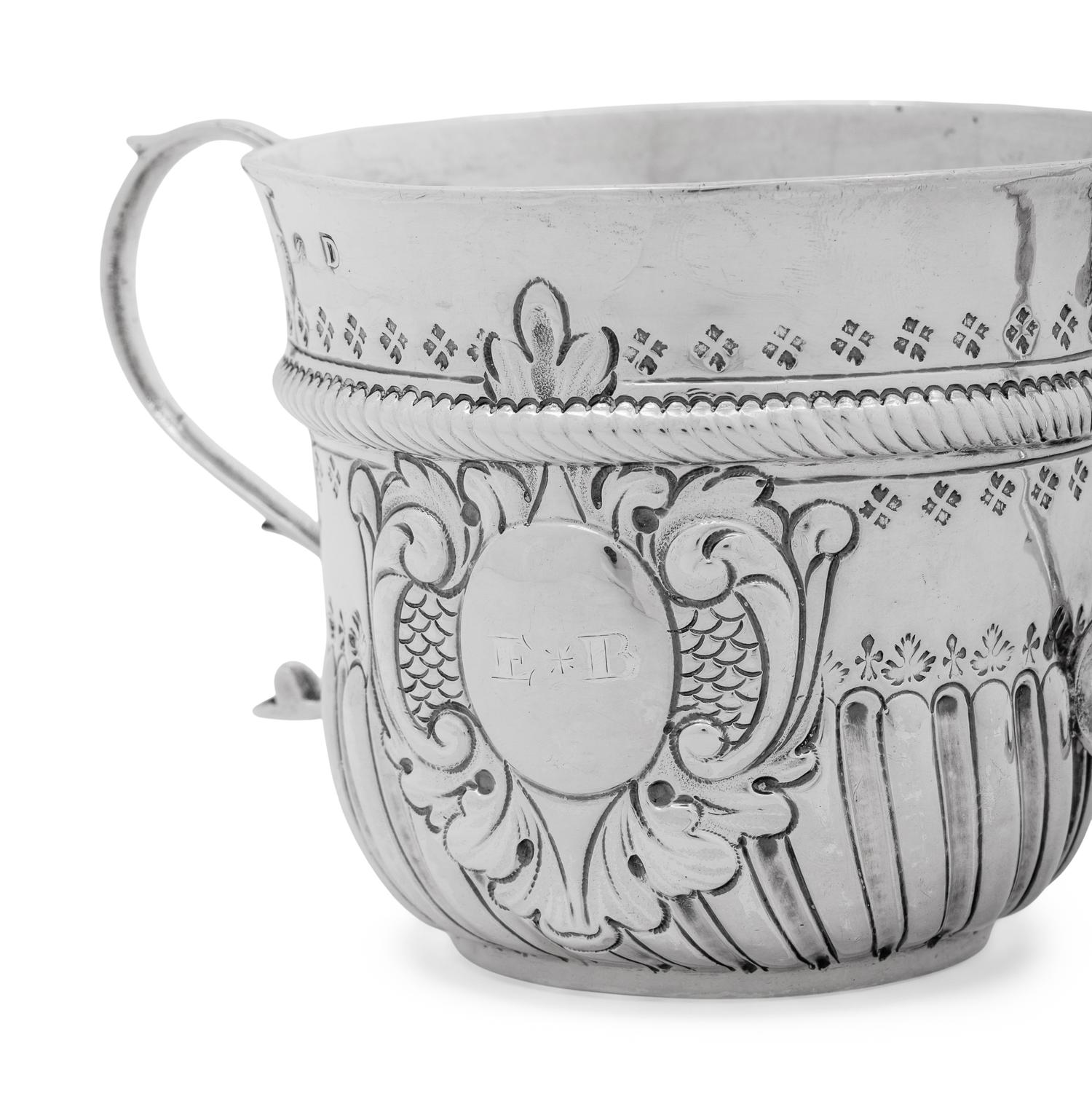 A George I Britannia Silver Caudle Cup