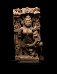 A Central Indian Sandstone Stele with Ambhika
