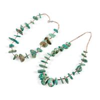 Pair of Pueblo Tab Turquoise and Heishi Necklaces