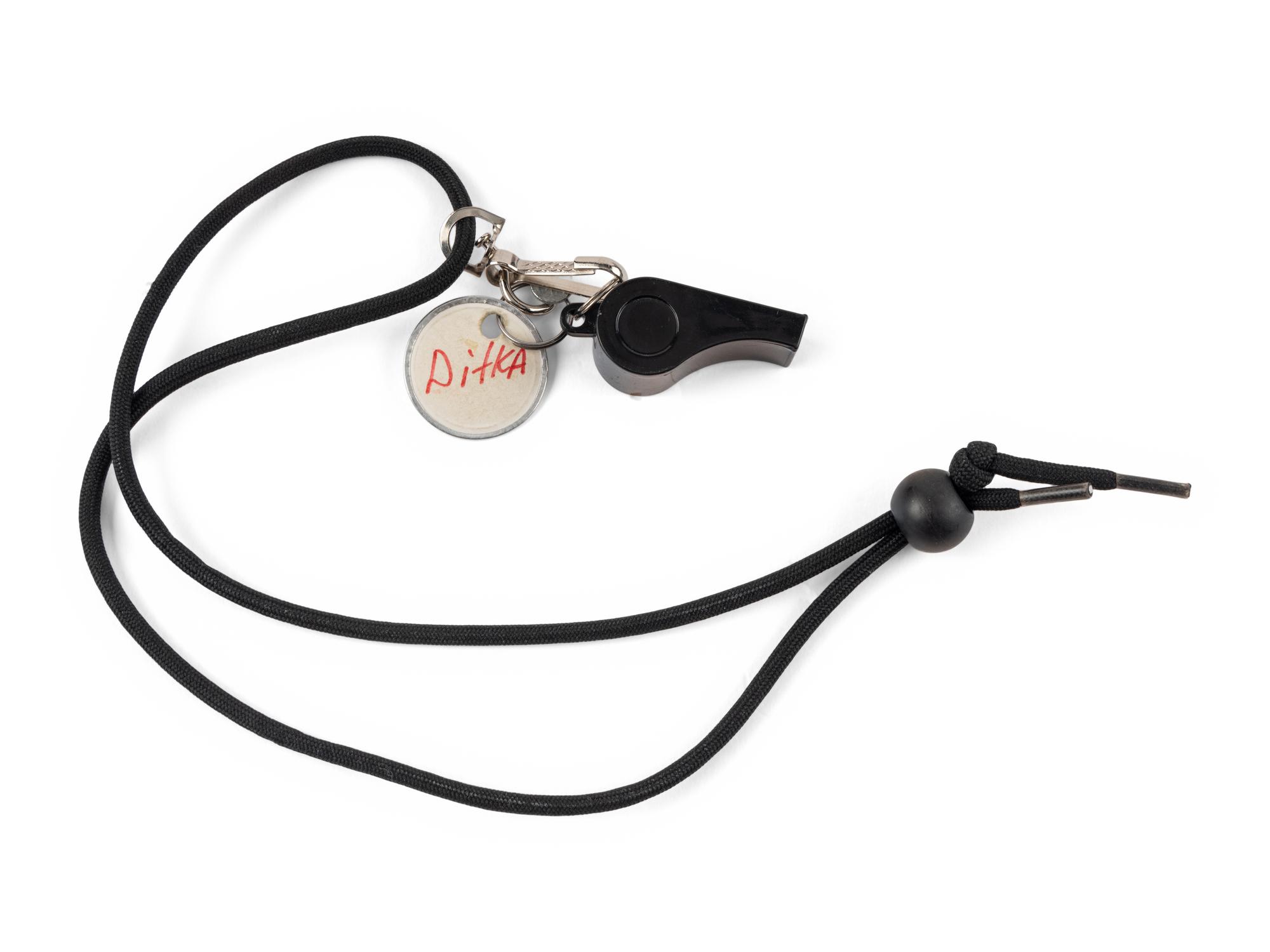 A Group of Mike Ditka's Personally Worn Aviator Sunglasses and Used Coaching Whistle