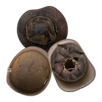 Lot of Three Helmets Including US M1 Shell, and Luftschutz Civil Defense Helmet