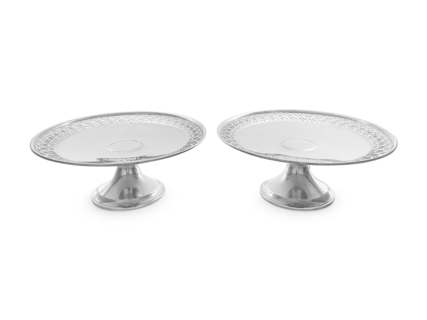 A Pair of American Silver Tazze