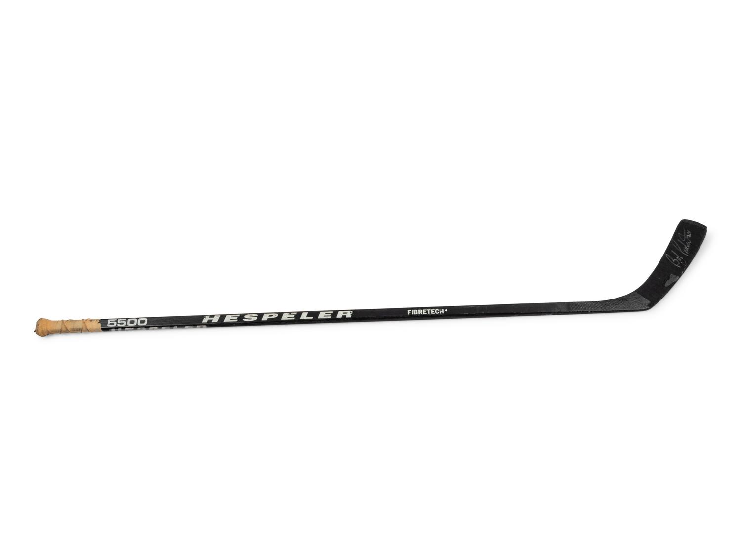 A Bob Probert Signed Autograph Game Used / Issued Hespeler Hockey Stick