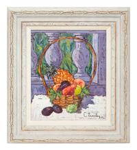 Panier de Fruit Devant Balustrade and Still Life with Pineapple (two works)