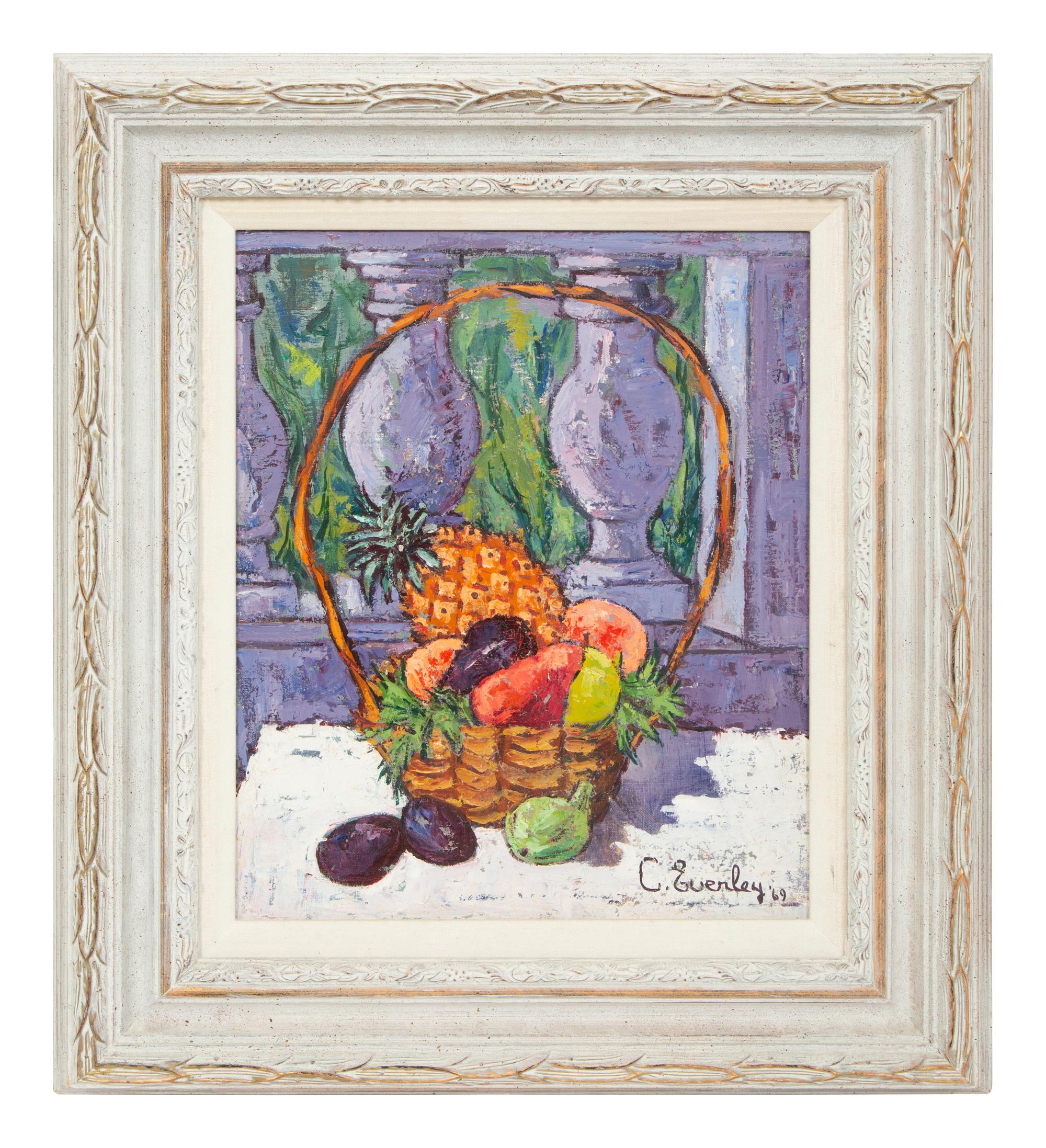 Panier de Fruit Devant Balustrade and Still Life with Pineapple (two works)