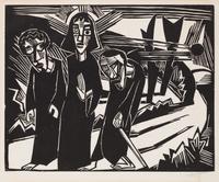 Karl Schmidt-Rottluff, (German, 1884-1976), The Road to Emmaus, (from Schmidt-Rottluff 9 Holzschnitte), 1918