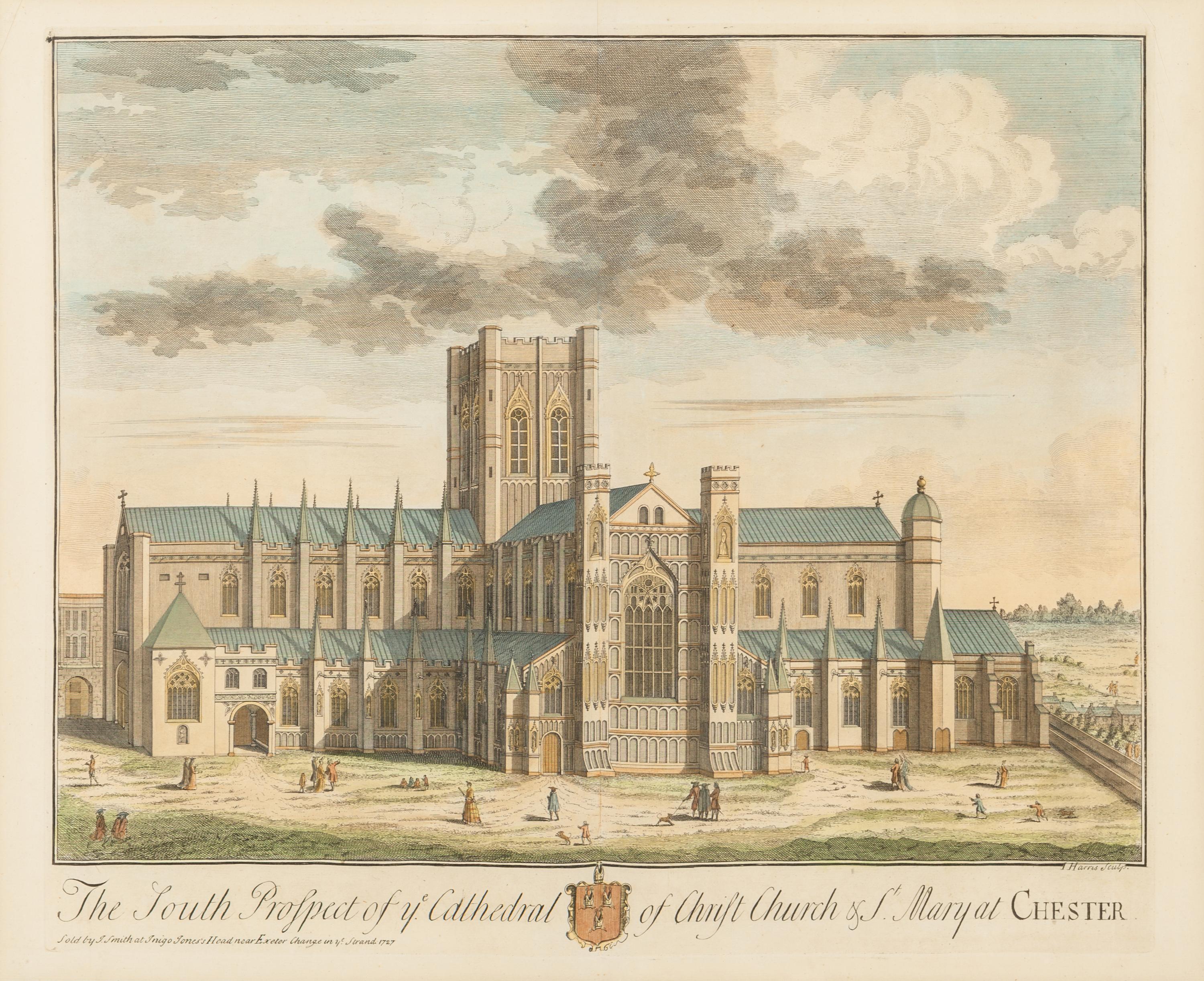 A Collection of Eighteen Hand-Colored Engravings Depicting Views of European Capitals and Famous Buildings