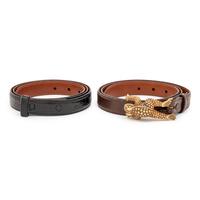 Kieselstein-Cord, 18k Gold Frog Buckle & Two Interchangeable Belts