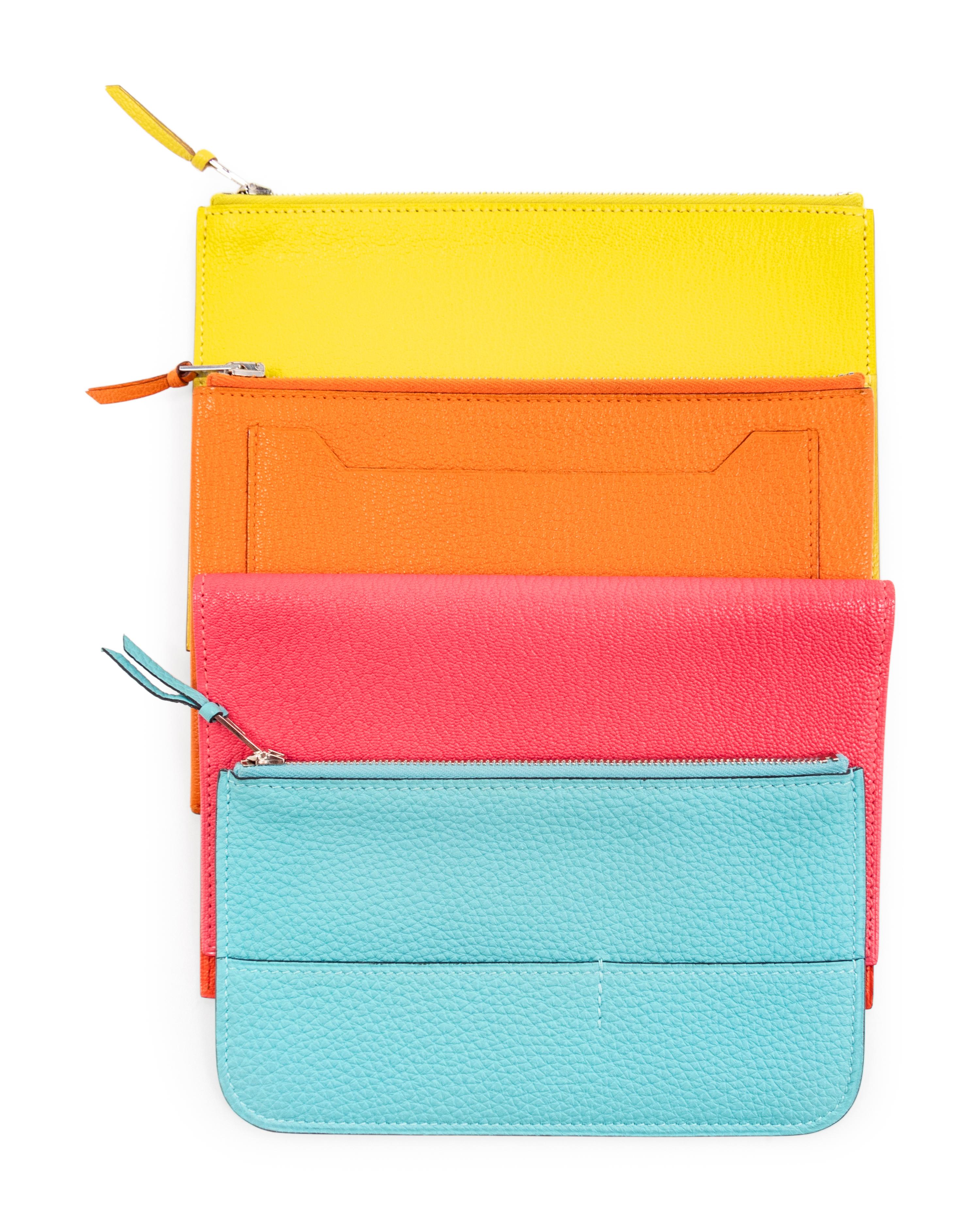 Four Hermès Leather Pieces; Three Zipper Pouches, One Agenda Cover, 2007-2016