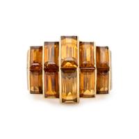 CARTIER PARIS, ART DECO, CITRINE, AND DIAMOND RING