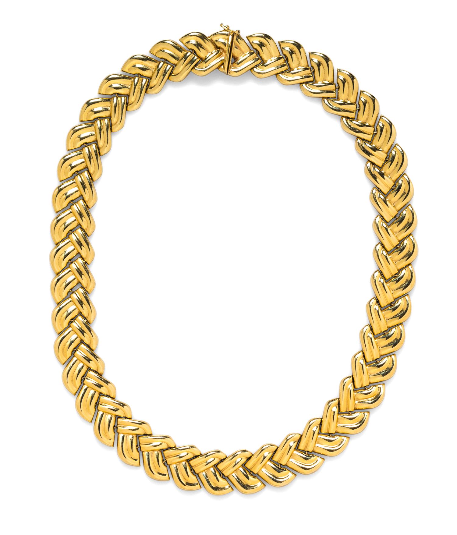 A 14 Karat Yellow Gold Necklace, 34.60 dwts.