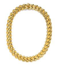 A 14 Karat Yellow Gold Necklace, 34.60 dwts.