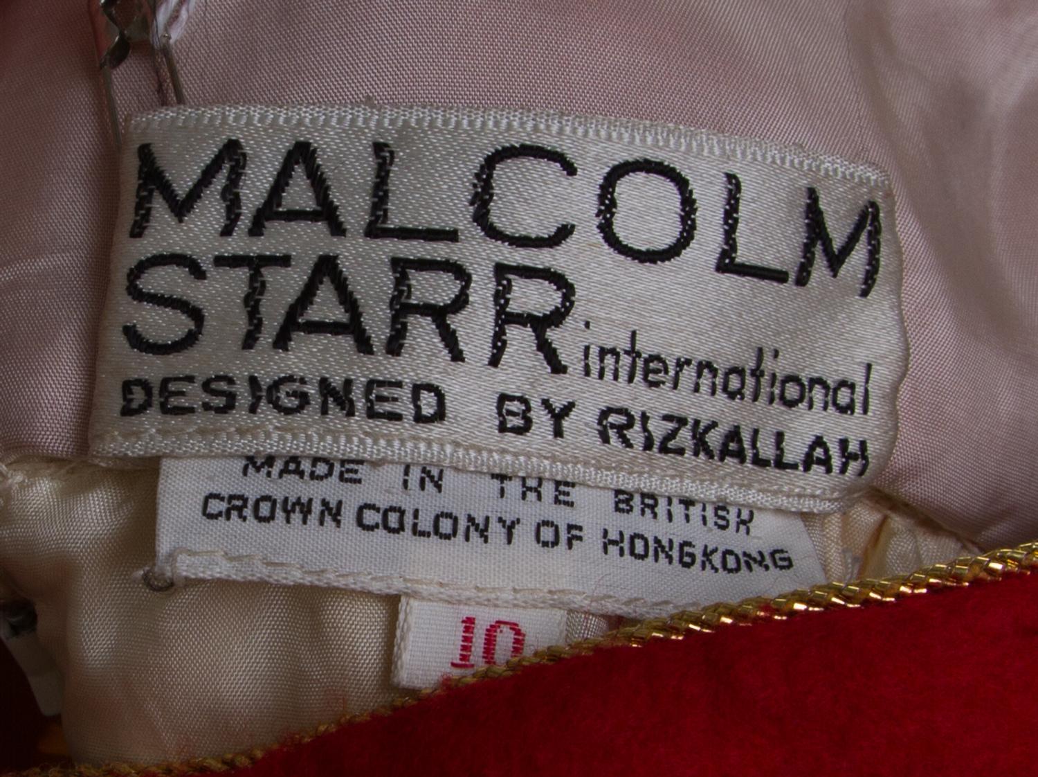 A Malcolm Starr Multicolor Wool "Circus" Skirt, Size 10.