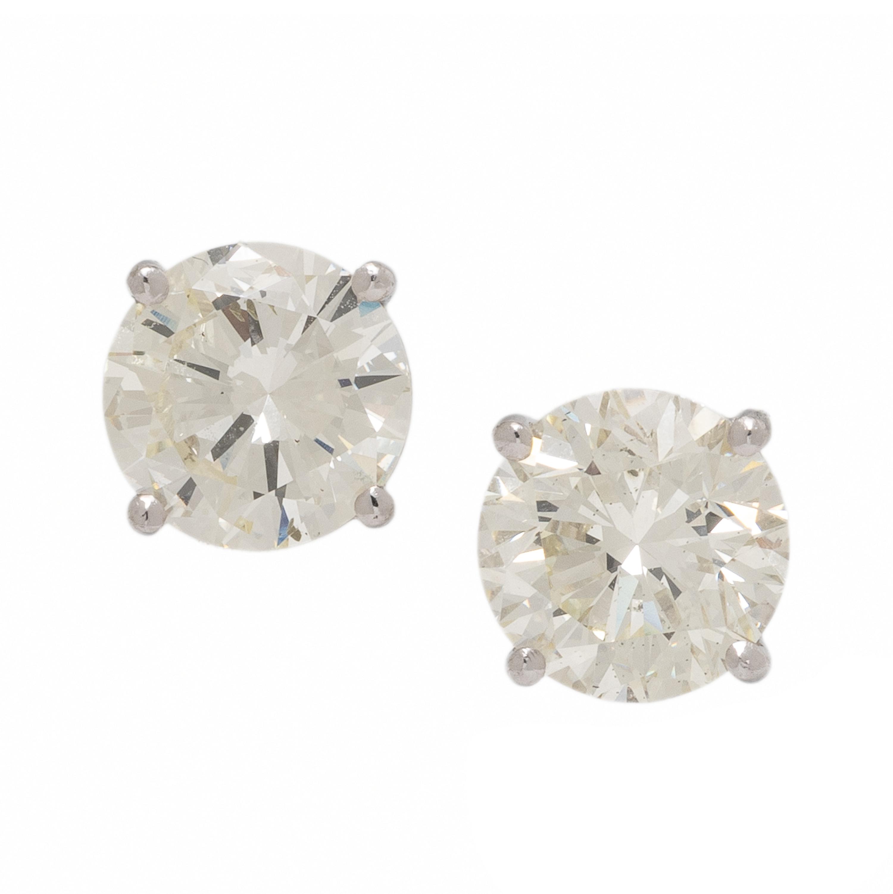 Diamond and White Gold Stud Earrings
