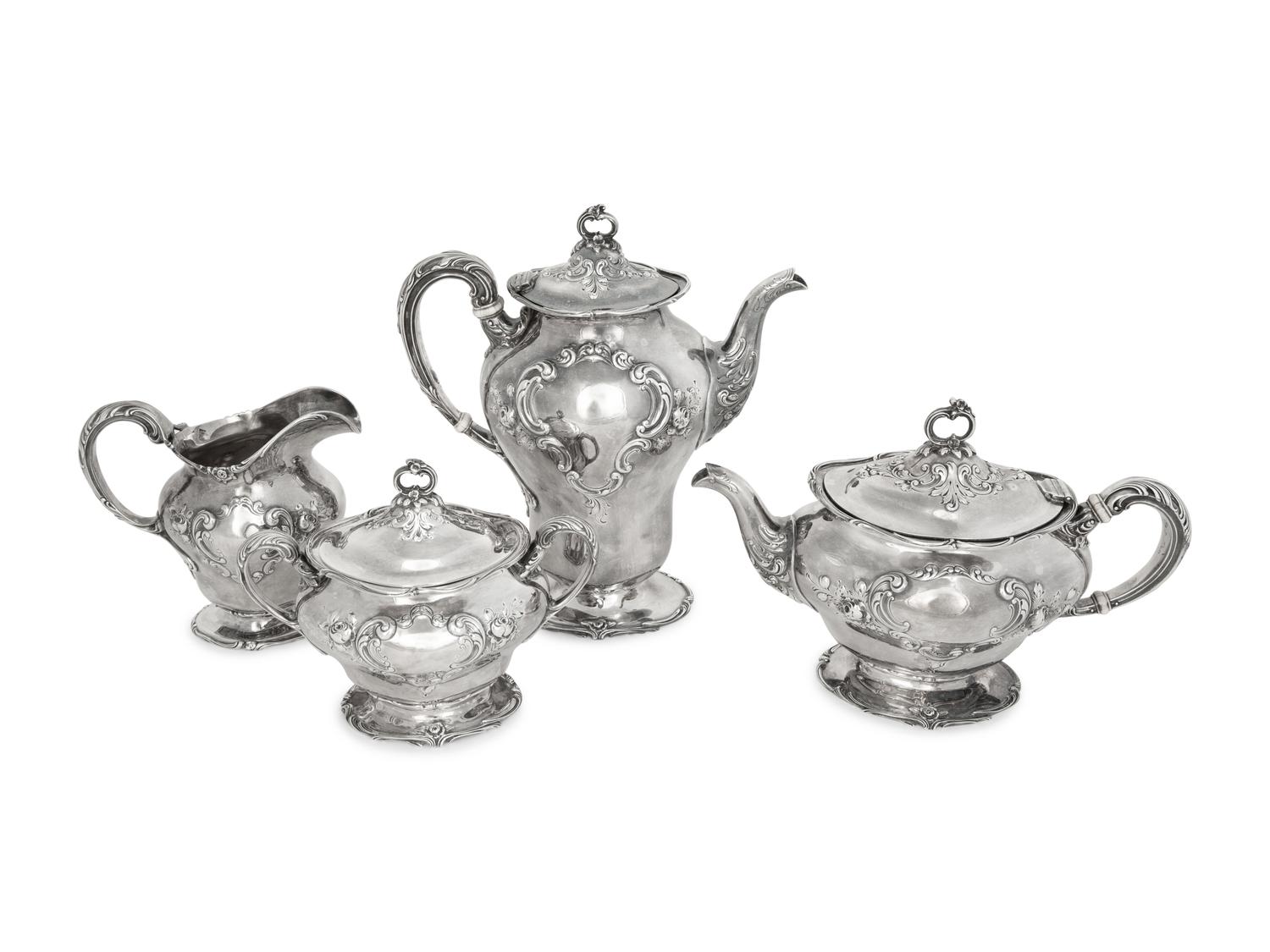 A Gorham Silver Four-Piece Tea and Coffee Service