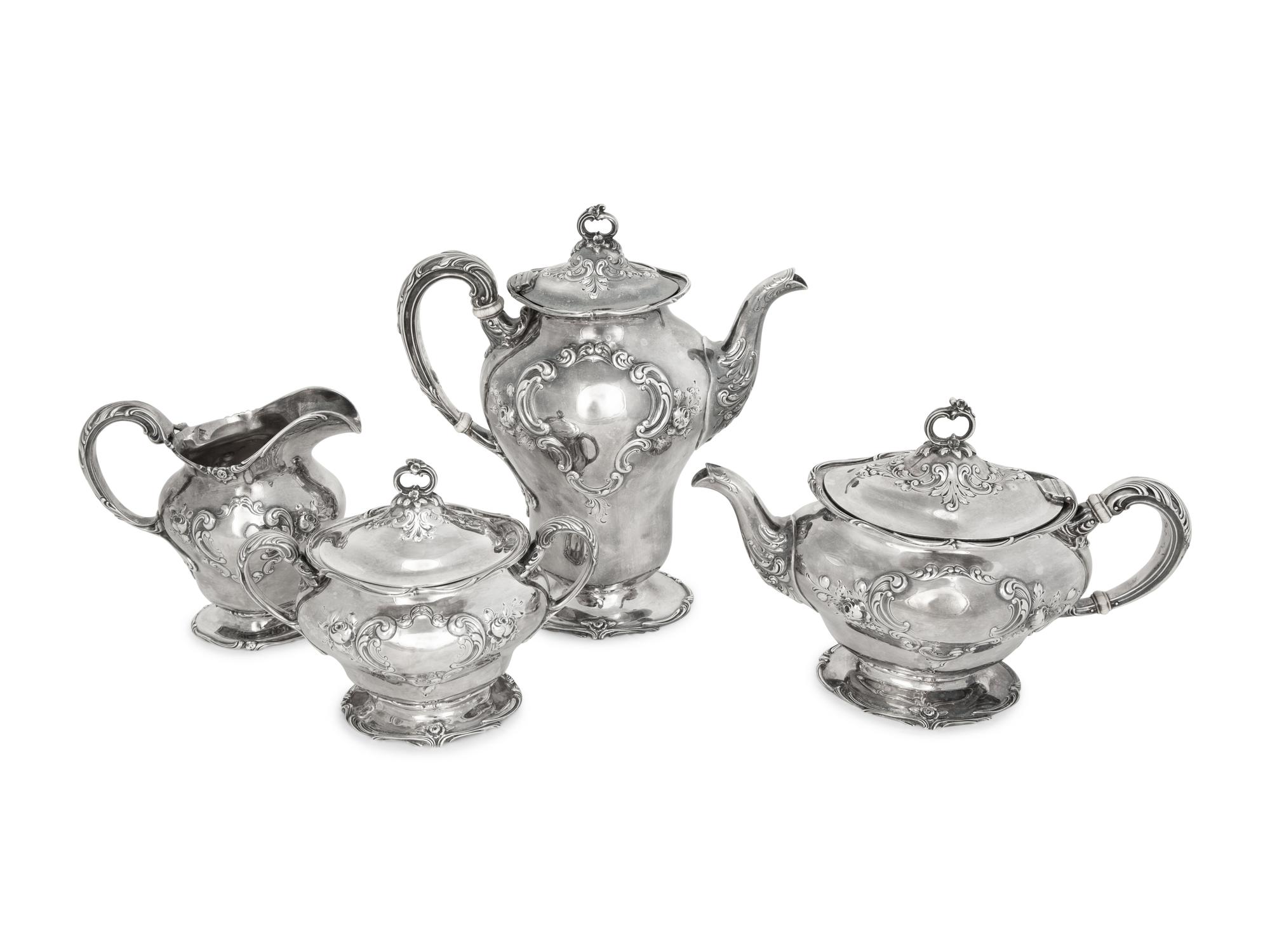 A Gorham Silver Four-Piece Tea and Coffee Service