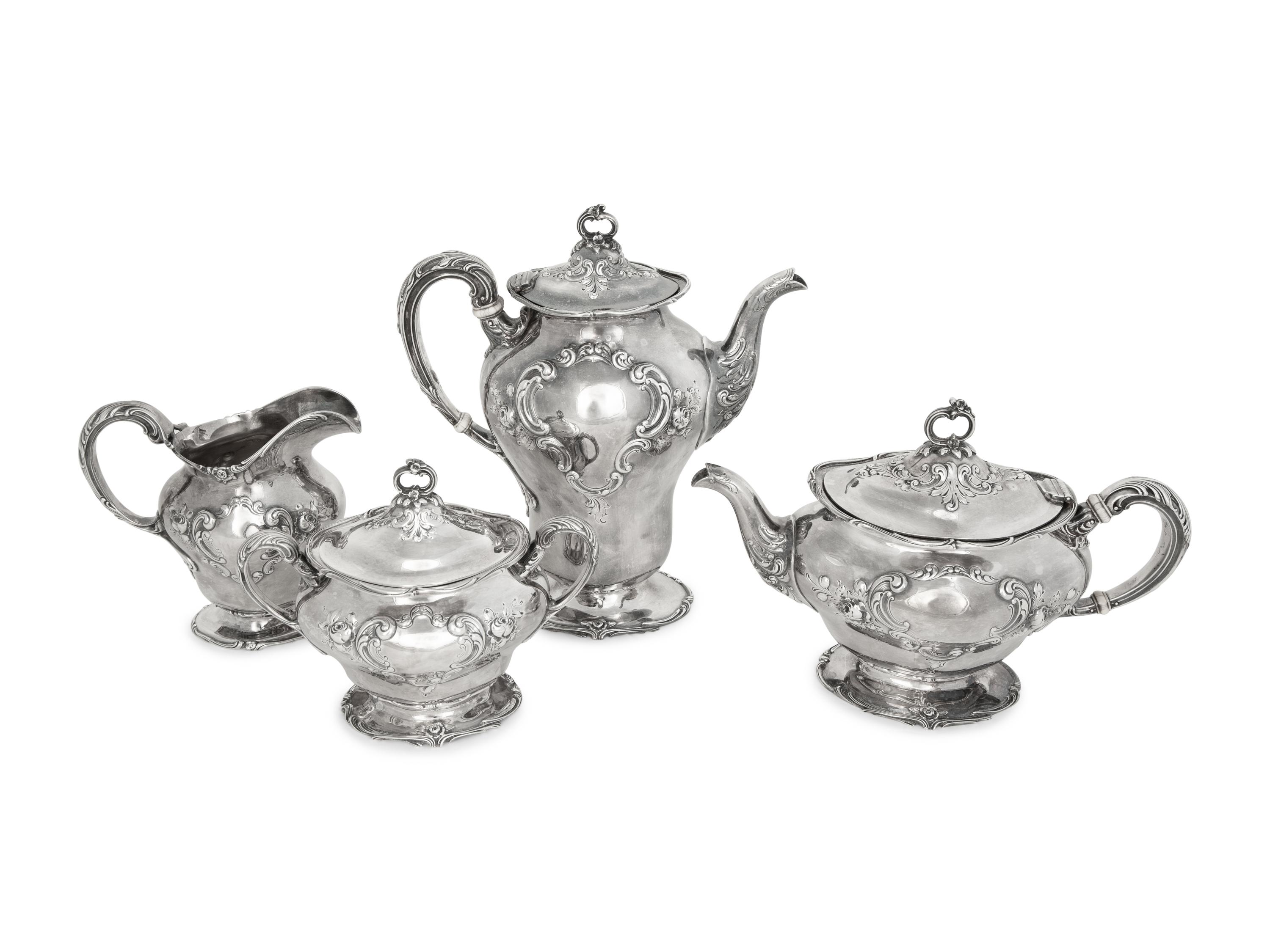 A Gorham Silver Four-Piece Tea and Coffee Service