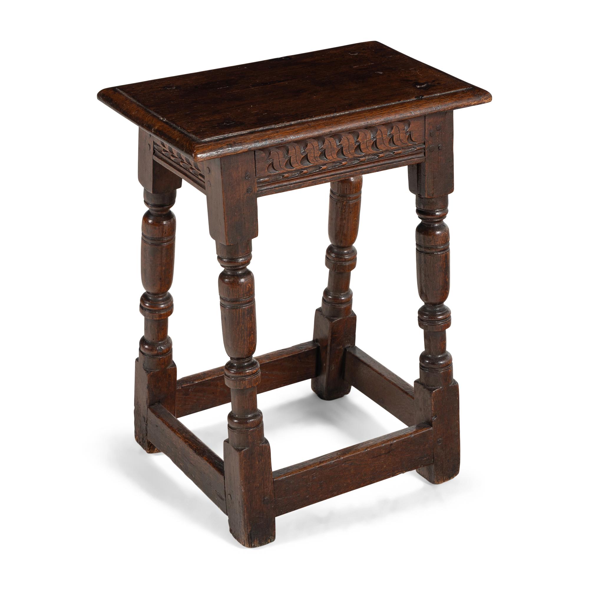 An English Oak Joined Stool