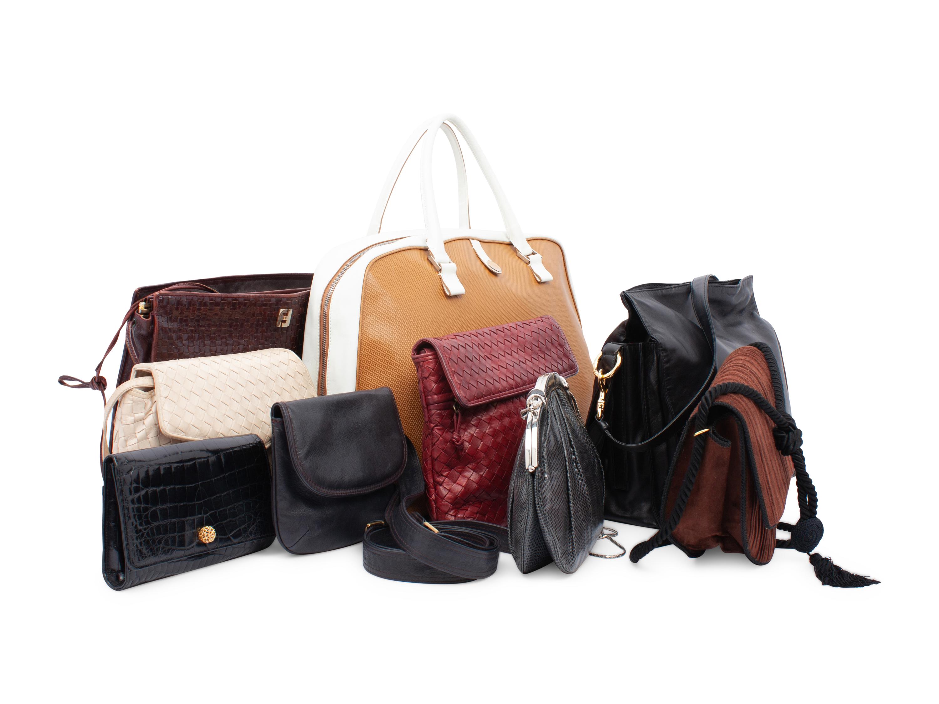 Nine Designer Handbags, 1980-2000s