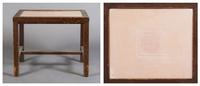 An Austrian Ceramic Top Occasional Table, Paul Freigang, Height 19 3/4 x width 24 1/2 x depth 21 1/4 inches.