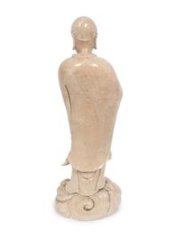 A Chinese Blanc de Chine Porcelain Figure of a Lohan