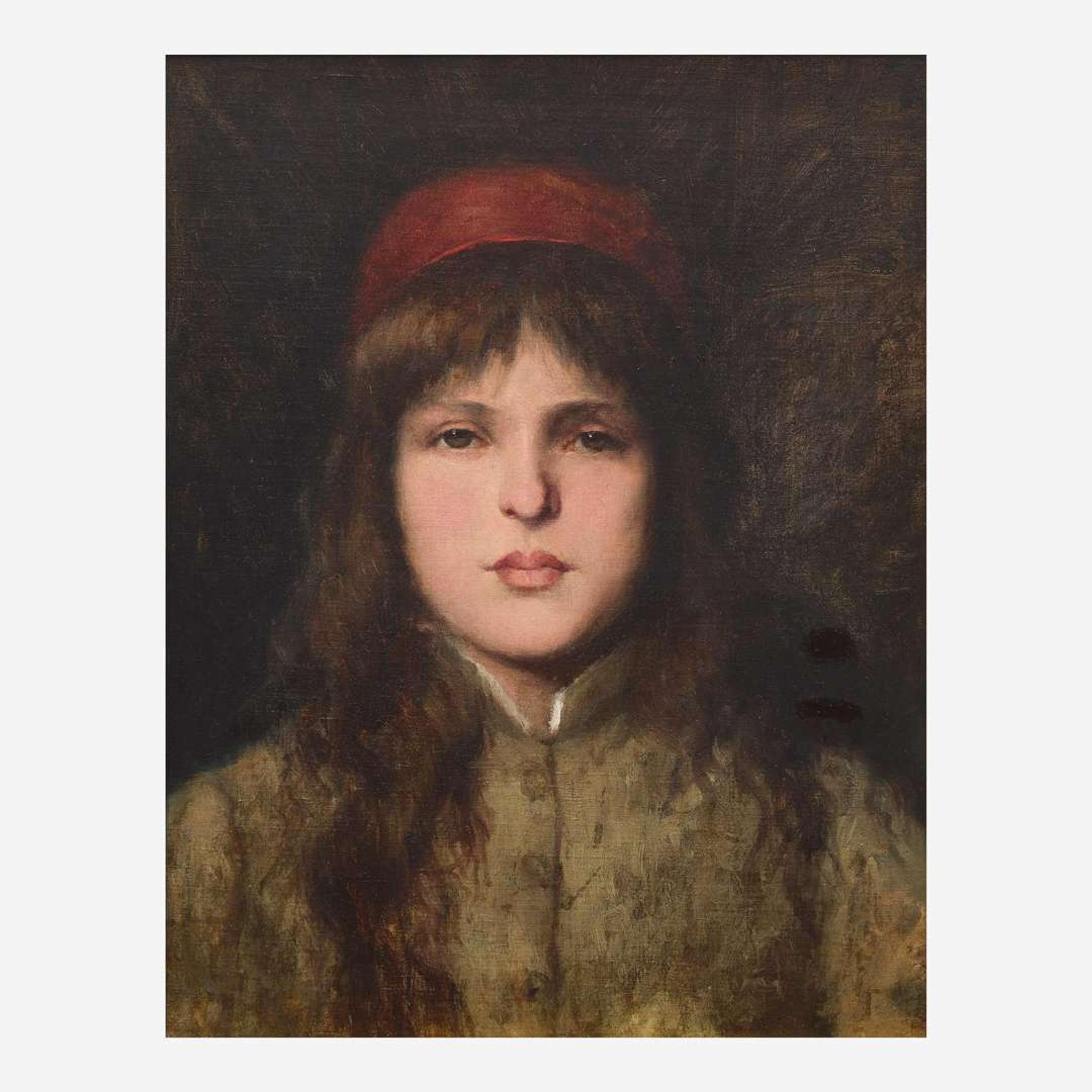 Attributed to William Merritt Chase (American, 1849-1916) Woman in a Red Cap