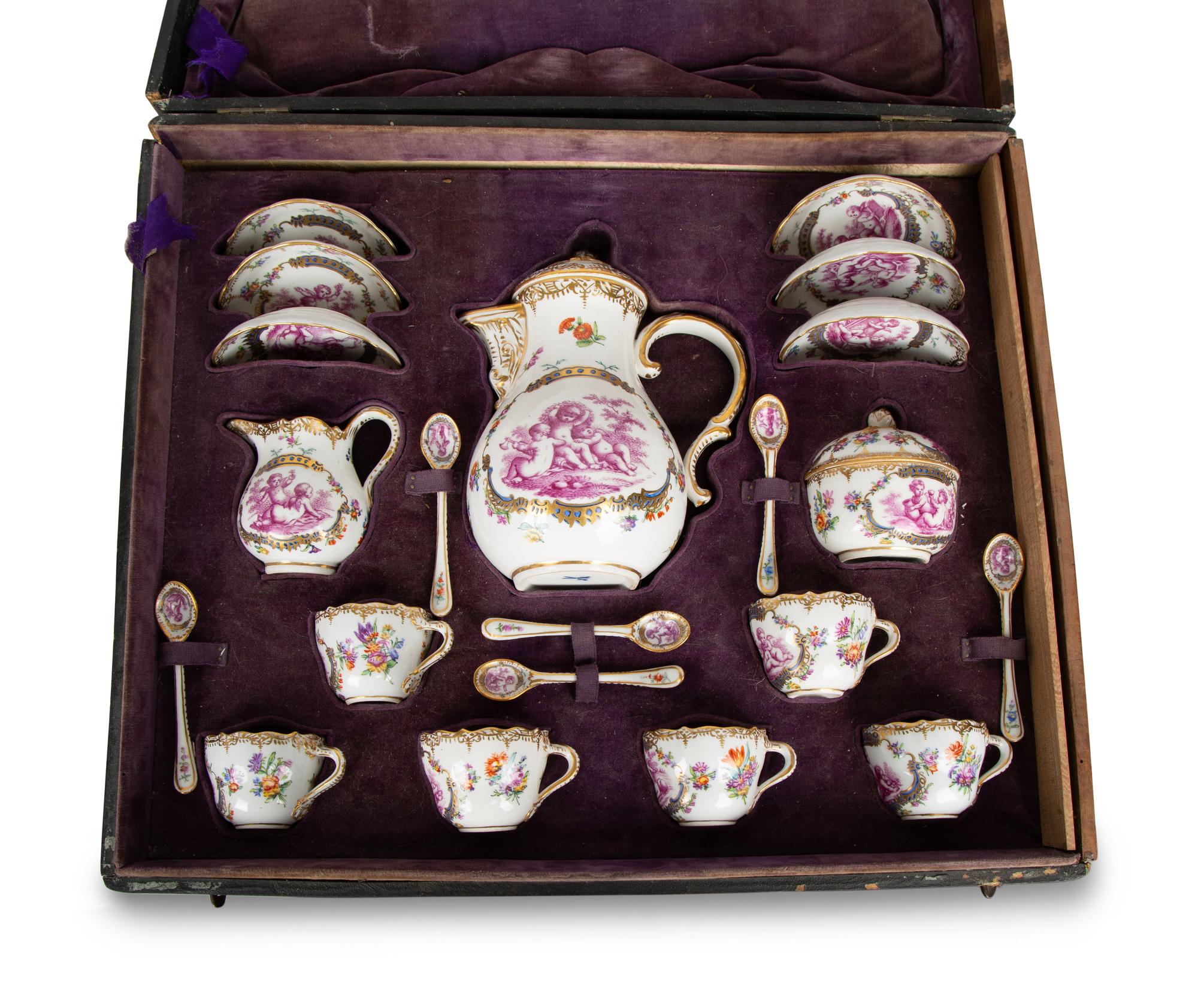 A Meissen Porcelain Coffee Service — 19TH CENTURY