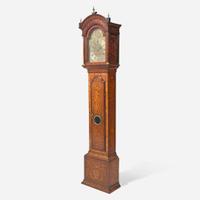 A Dutch walnut marquetry tall case clock Works by William Gib, Rotterdam, Netherlands, early 18th century