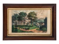 Two Currier & Ives Hand-Colored Lithographs