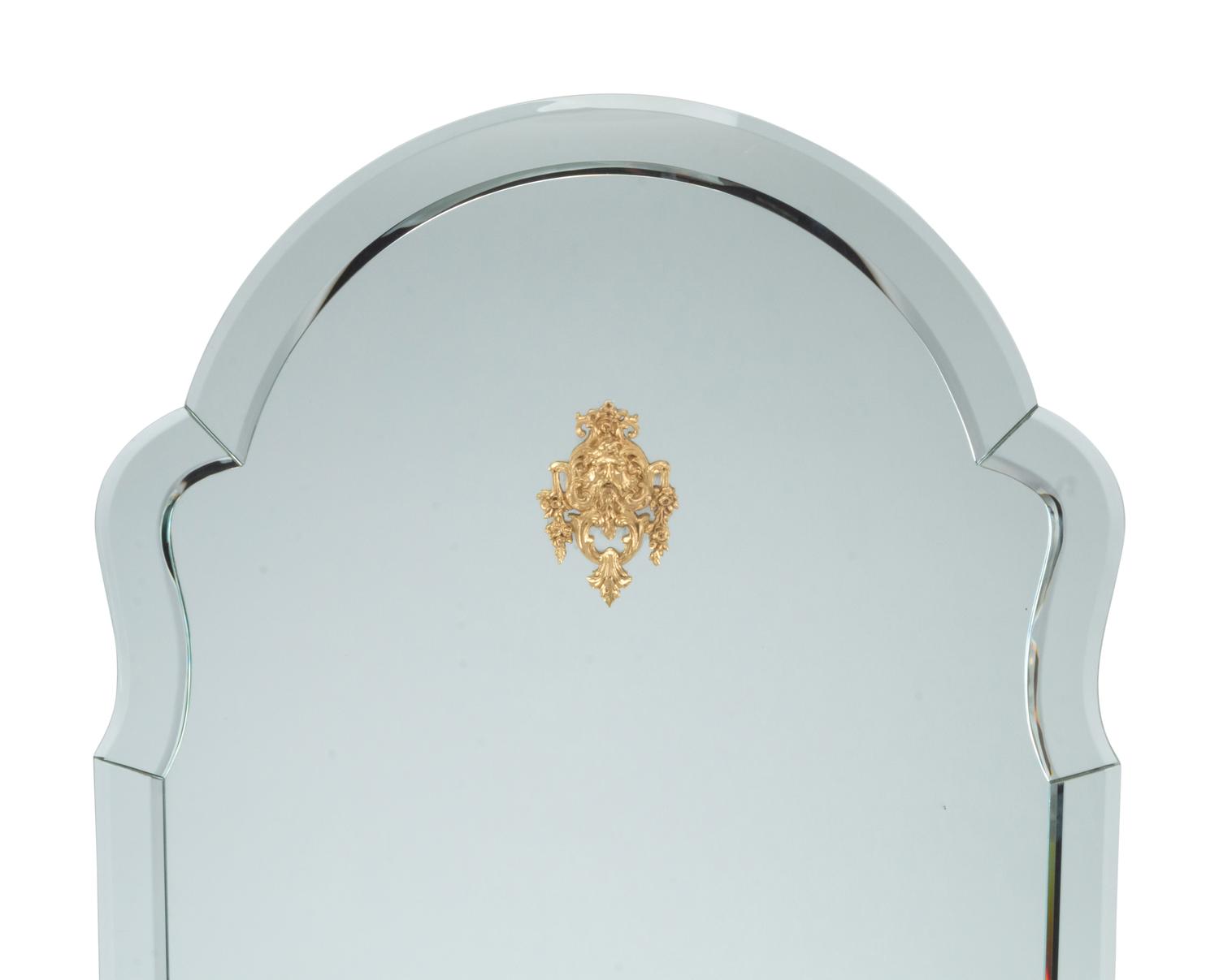 A Pair of Italian Neoclassical Style Bronze Mounted Mirrors
