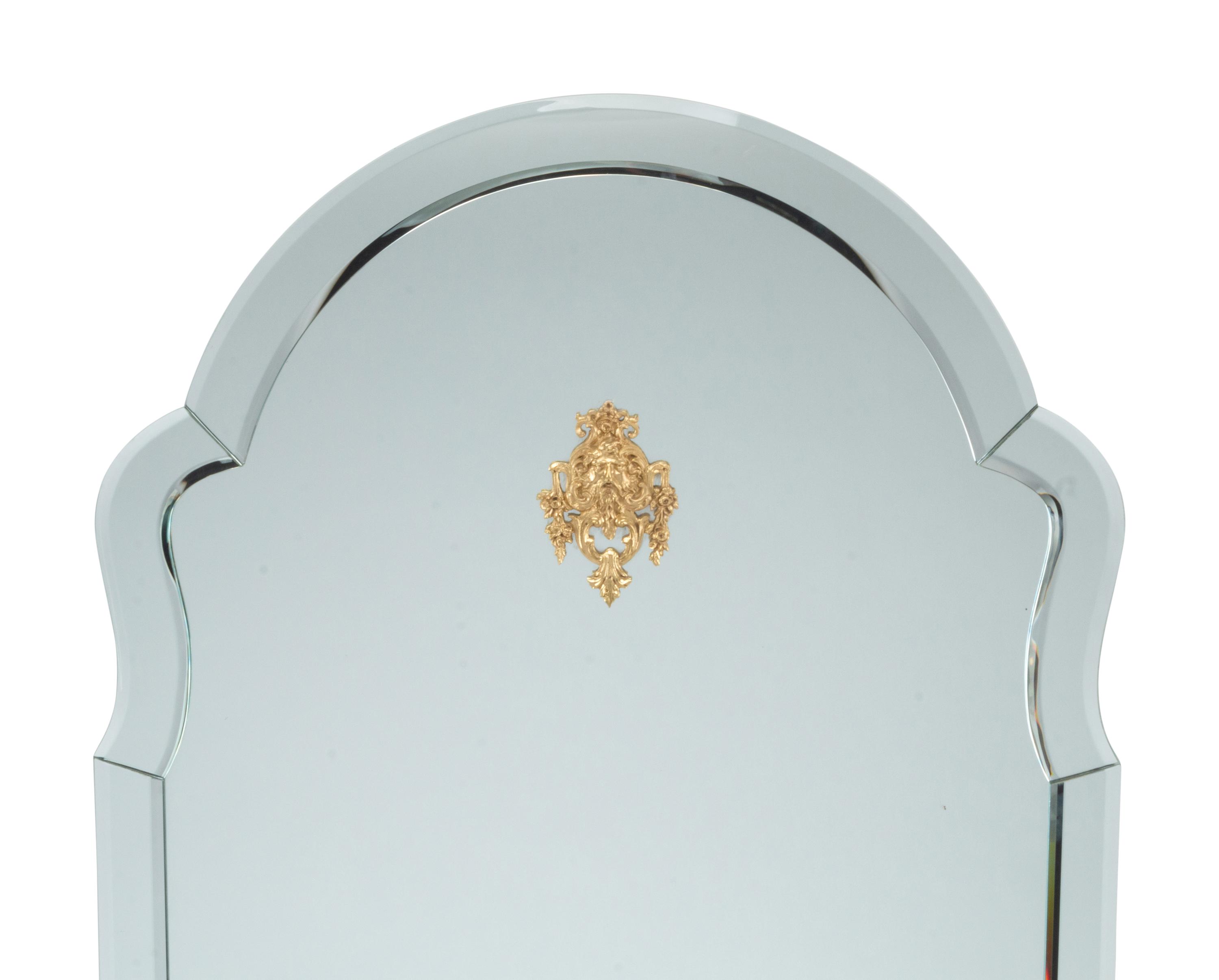 A Pair of Italian Neoclassical Style Bronze Mounted Mirrors
