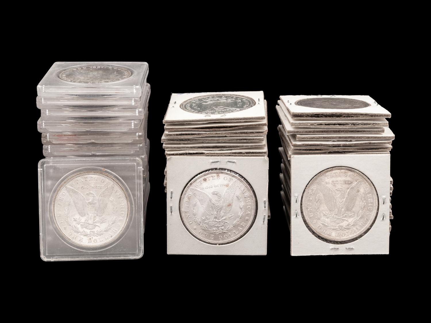 Sixty Morgan $1 Coins