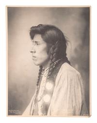 [NATIVE AMERICANS]. RINEHART, F.A. (1861-1928), photo. Turning Hawk - Blackfeet. Omaha, NE: 1900.