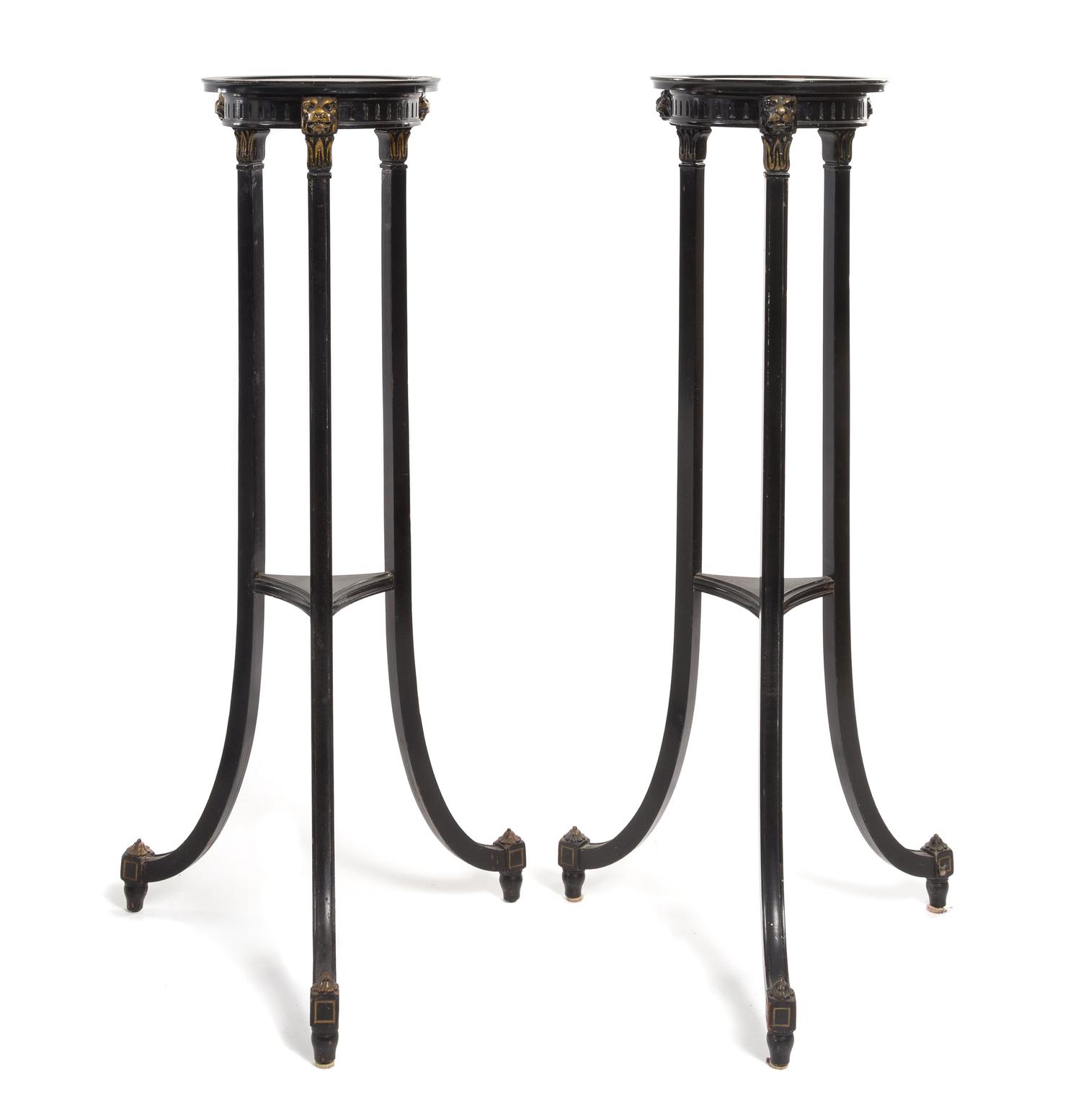 A Pair of Neoclassical Style Pedestals Height 41 inches. — 20TH CENTURY