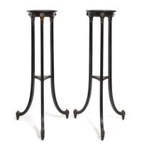 A Pair of Neoclassical Style Pedestals Height 41 inches. — 20TH CENTURY