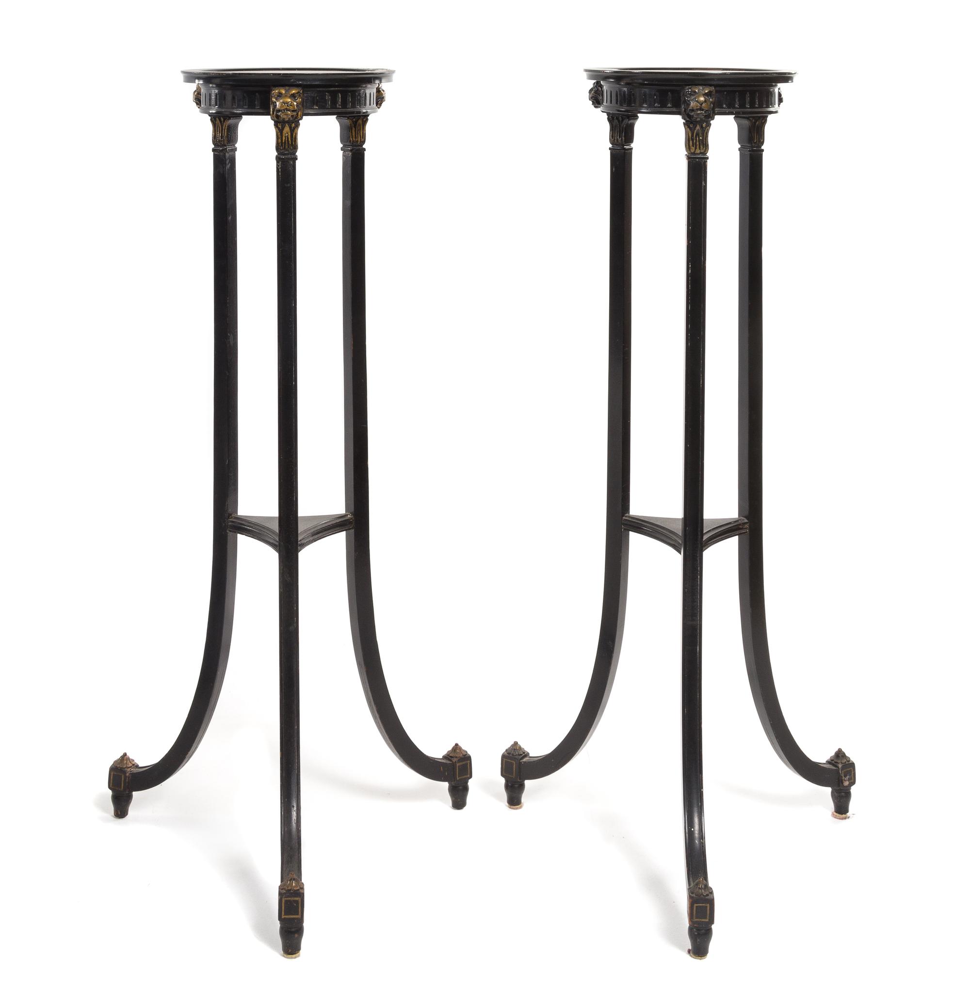 A Pair of Neoclassical Style Pedestals Height 41 inches. — 20TH CENTURY