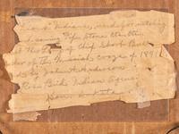 [NATIVE AMERICANS]. Sioux Indian saw found at the lodge of Chief Short Bull, presented by photographer J.A. Anderson. Red Cloud Agency, South Dakota.