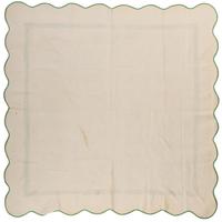 A Basket of Flowers Pattern Quilt with a Scalloped Edge