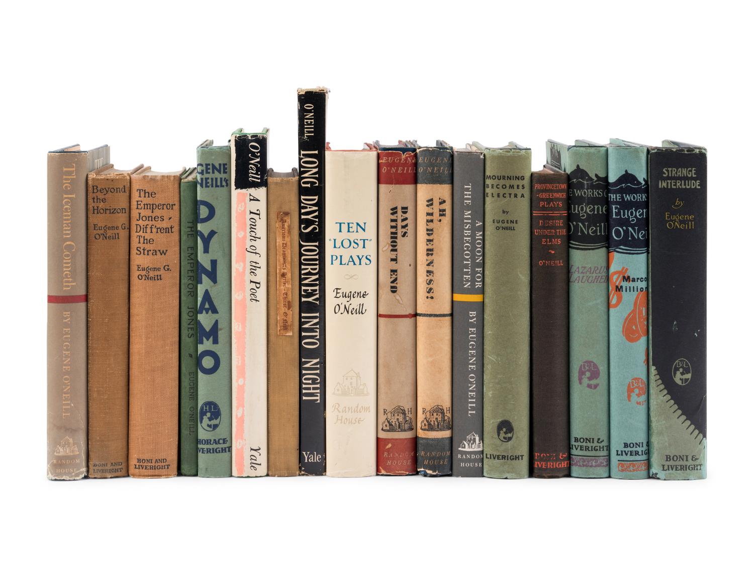 O'NEILL, Eugene (1888-1953). A group of 17 works, many FIRST EDITIONS, including: