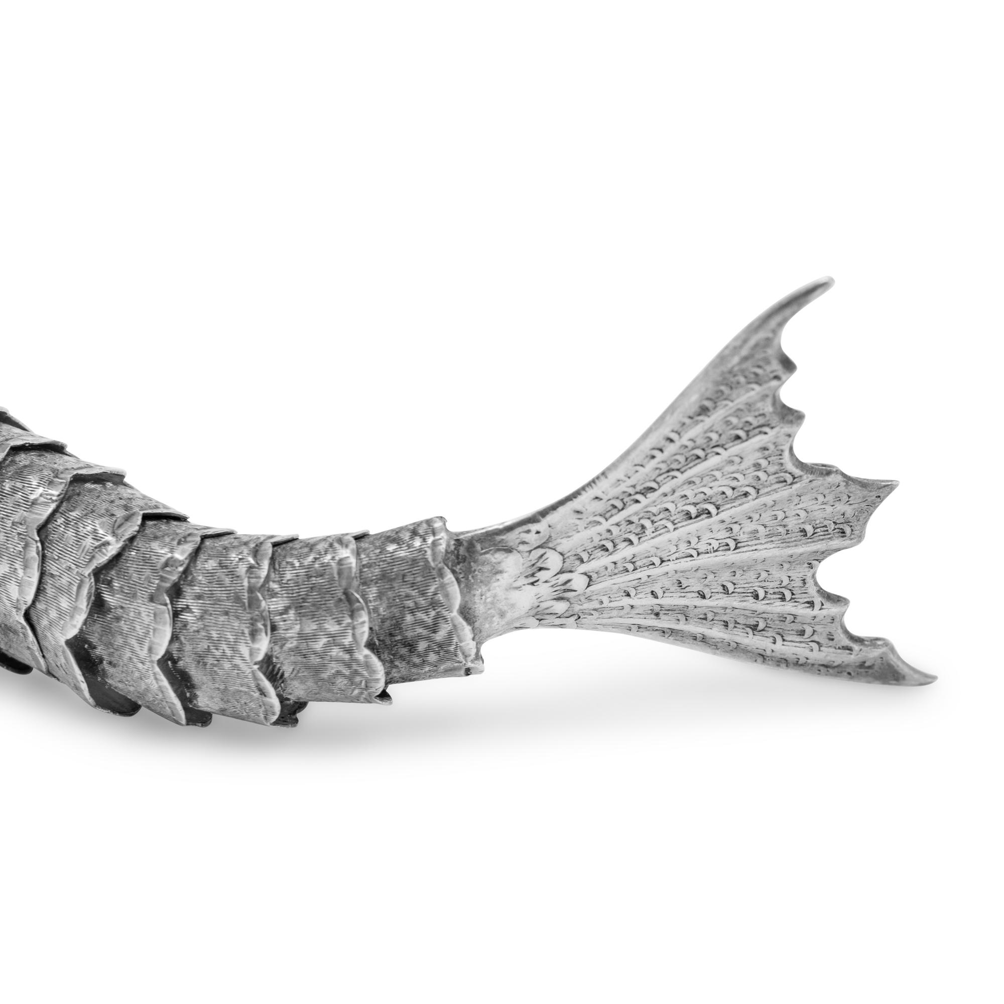 Two Spanish Silver Articulated Fish