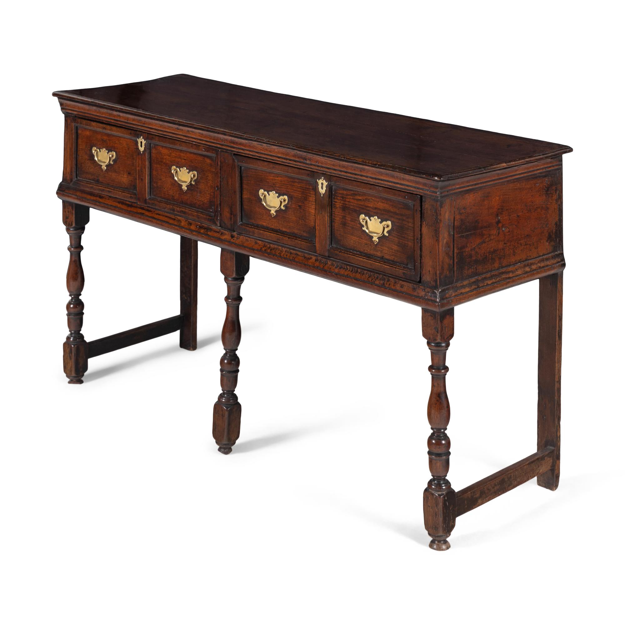 An English Oak Two-Drawer Dresser