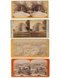 [EARLY PHOTOGRAPHY]. A group of approx. 95 stereoviews highlighted by images of US presidents, views in and around Washington, DC and Mount Vernon, and African American and female subjects.