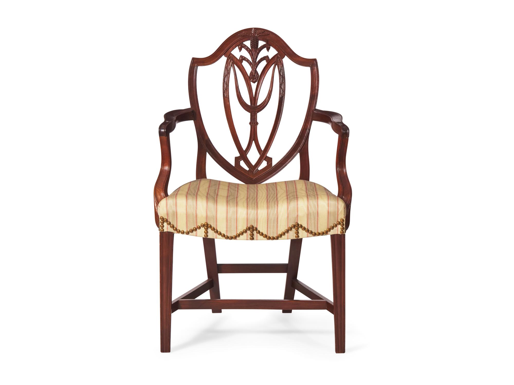 A Federal Carved Mahogany Armchair