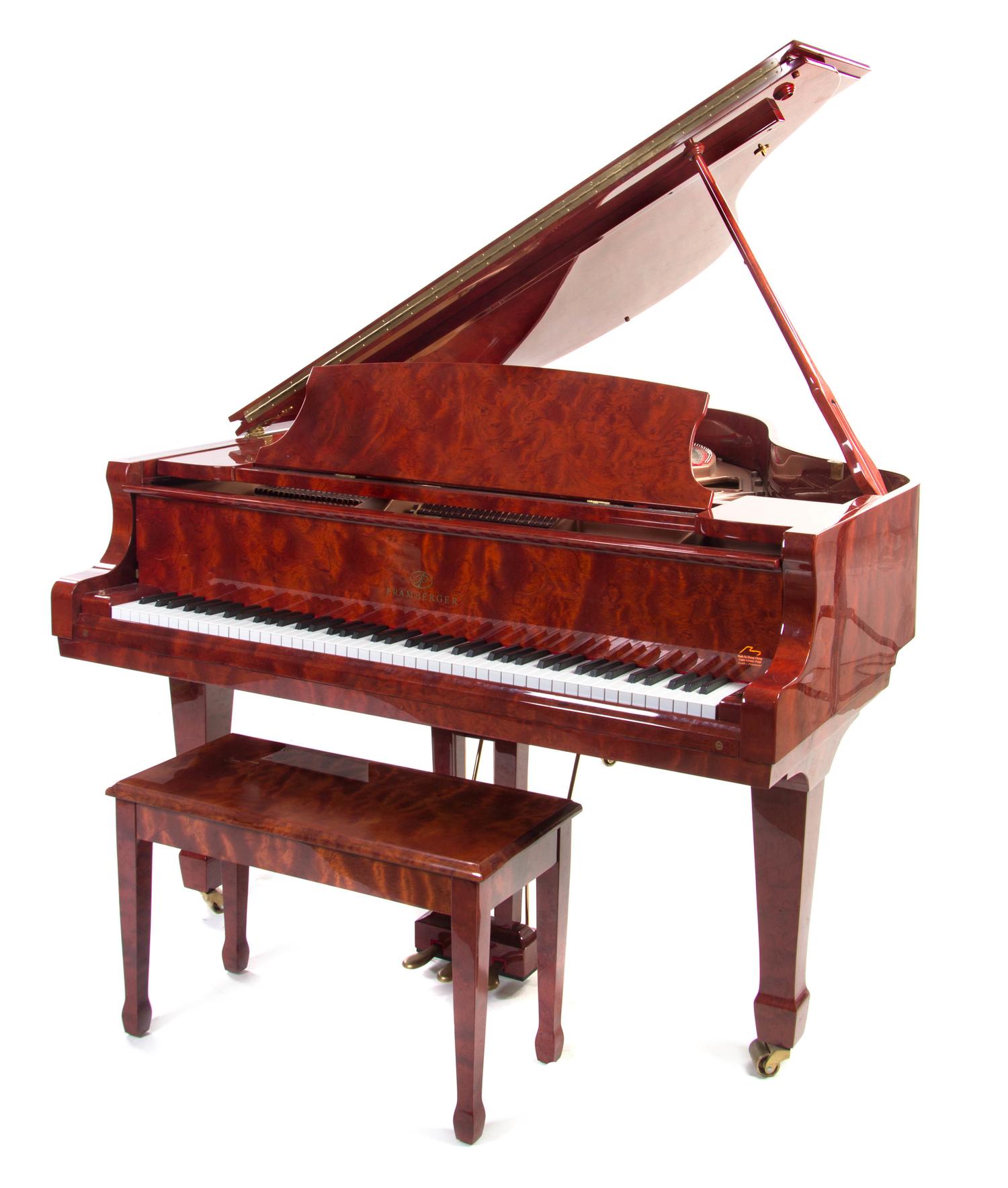 A Pramberger Baby Grand Piano, Length 66 inches.