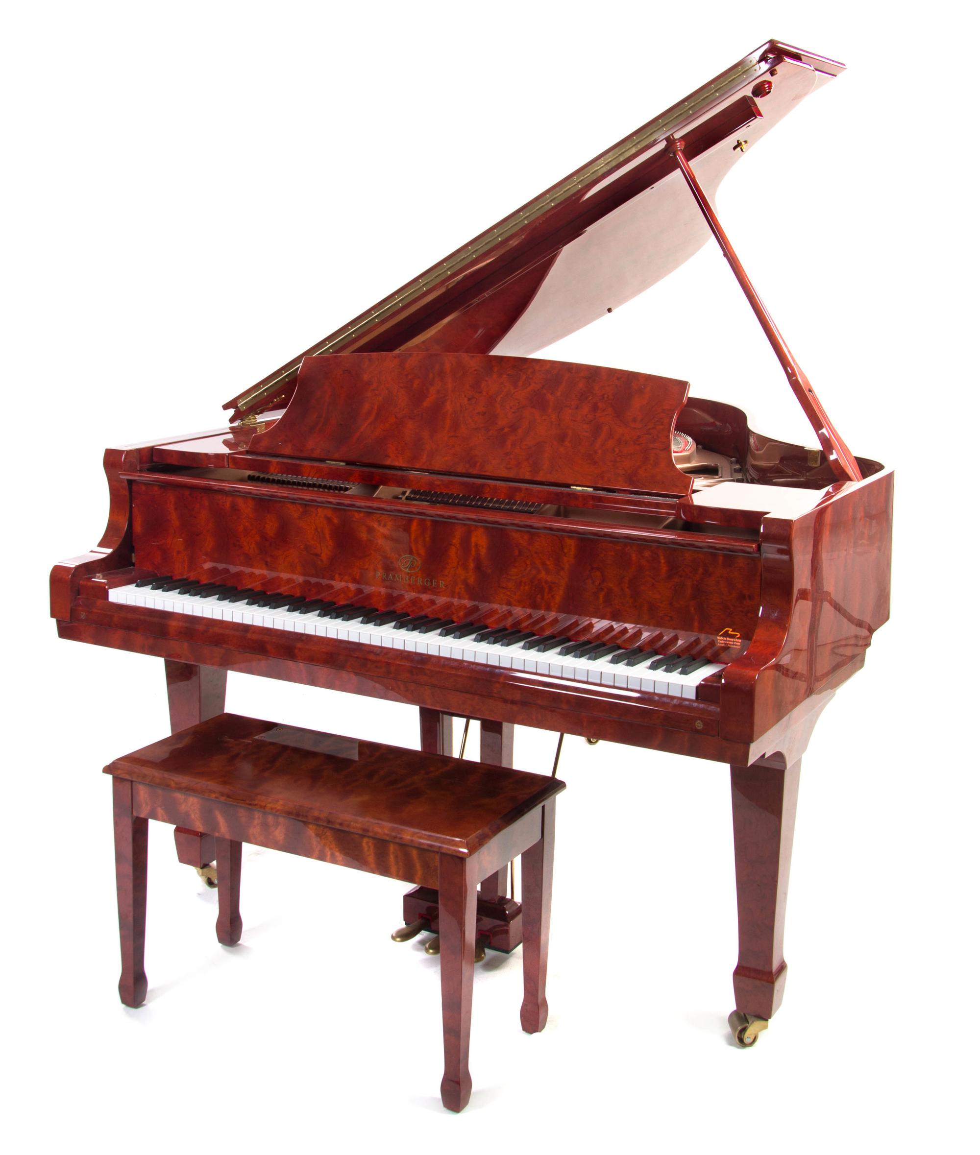 A Pramberger Baby Grand Piano, Length 66 inches.